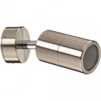 Aplique de exterior Arcchio Kalel 1 luz V4A móvil, lámpara de pared moderna en gris hecha de acero, 1 llama GU10 para pared exterior/fachada, casa