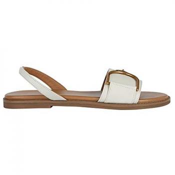 Sandalia Geox Naileen Blanca Crudo para Mujer, Planas y Cómodas