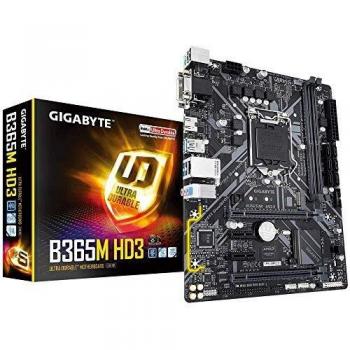 Placa Base Micro-ATX Gigabyte B365M HD3 con Socket 1151, B365 Express, DDR4, S-ATA 600 y Unidad de Disco Óptico