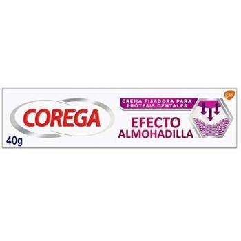 Corega Efecto Almohadilla - Crema Fijadora para Prótesis Dentales - 40 gr, Blanco