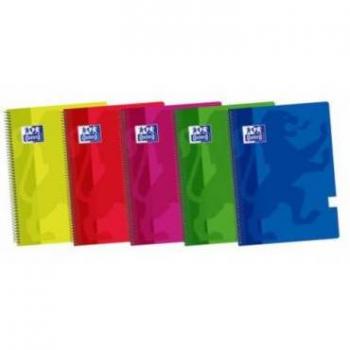 Cuaderno Espiral Oxford Classic A4 80 Hojas 90g/m² Liso Tapa Plástico Colores Surtidos