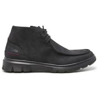 Botines Lois Wallabi para Hombre Negros Sintéticos con Cierre de Cordones y Logotipo - Talla 42