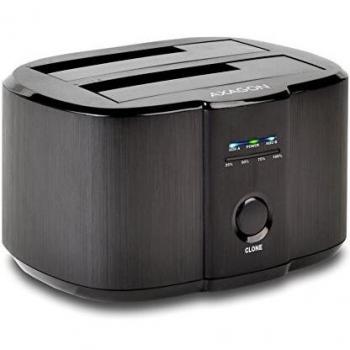 AXAGON Dual Dock HDD ADSA-ST - Estación de acoplamiento para 2 discos duros/SSD de 2,5/3,5, USB 3.0, SATA 6