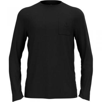 Odlo Merino 200 Pocket Long Sleeve Base Layer Shirt for Men, Black, XL
