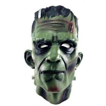 Máscara de Frankenstein verde oscuro látex