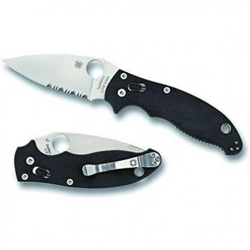 Spyderco Taschenmesser C101gps2 Manix 2 Combo Edge. G-10 - Navaja, color negro