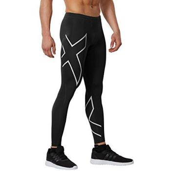 2XU Men's 3/4 Accelerate Compression Leggings - Black/Silver, XL