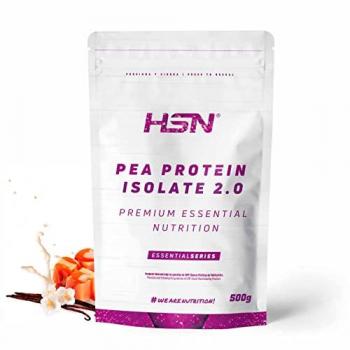 Proteína de Guisante Aislada 2.0 HSN 500 g - Sabor Vainilla Caramelo | 100% Vegana, Sin Gluten, No-GMO, Sin Soja ni Azúcares Añad