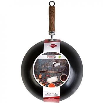 WeCook 20032 Wok Antiadherente Induccion Vitrocerámica y Fogón, Aluminio, 24 cm, Sin PFOA ni BPA