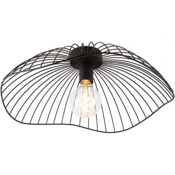 Plafón diseño negro 50cm - PUA, acero negro, dimensiones 50 x 17.5 cm