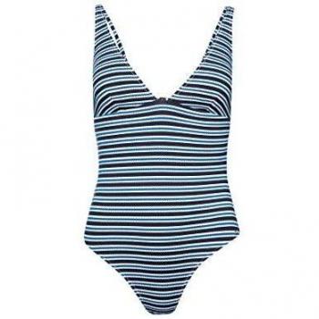 Superdry Mujer Bañador a Rayas Edit Rayas Azul Marino 40