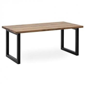 Mesa Centro iCub Big Wood Eco 100x60x43cm Negra Vintage