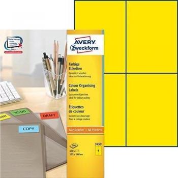 Avery-Zweckform Universal Labels, Yellow 105x148mm, 105 x 148 mm