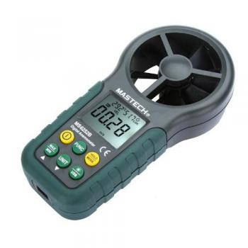 KKmoon Digital Anemómetro Portátil Lcd Electrónico Viento Velocidad  Aire Volumen Medición Metro con Temperatura y Humedad  Monitor Usb Datos Subir Iluminar Desde El Fondo