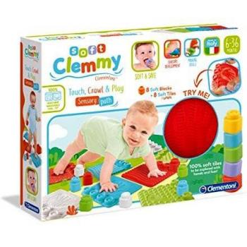 Clementoni - Soft Clemmy Tapete Sensorial - construcciones blanditas para bebé a partir de 6 meses
