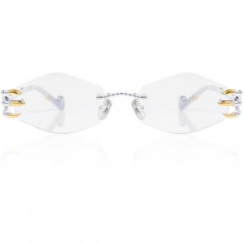 Anna-Karin Karlsson CLAW OPTICAL - TRIANGLE Gold Women's Eyeglasses 55mm - Blue Light Blocking Frame Only
