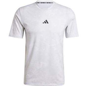 Camiseta adidas Power Workout AEROREADY blanca para hombre, manga corta - S