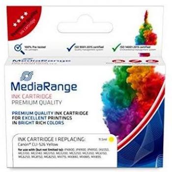 Cartucho de Tinta MediaRange CLI-526Y - 10.5 ml - Amarillo - Compatible con Canon PIXMA iP4950, iX6550, MG5350, MG6150, MG6250, MG815