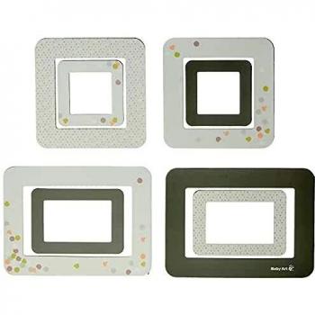 Baby Art Sticker Frames - Set de 8 marcos para fotos y huellas de mano o pie