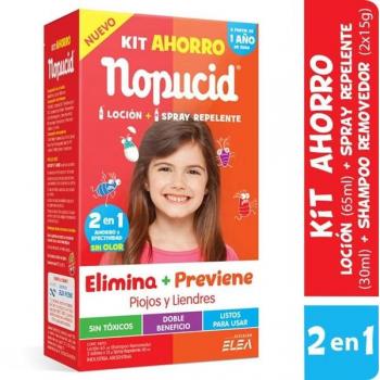Kit Ahorro Nopucid Loción y Spray Repelente para Niños a Partir de 1 Año