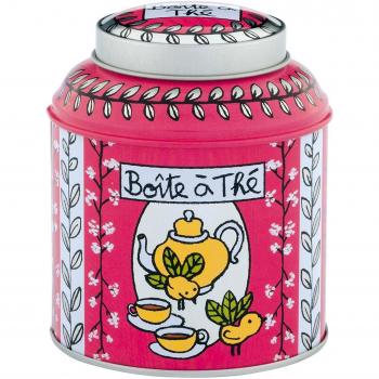 Caja de té vrac colibrí, tras la puerta