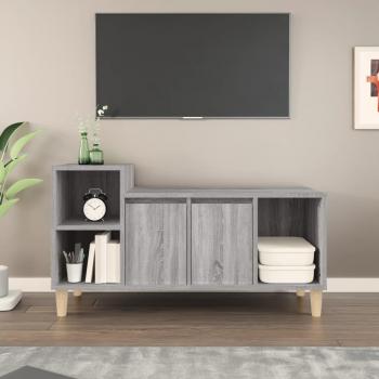 Mueble para TV de madera contrachapada gris Sonoma 100x35x55 cm