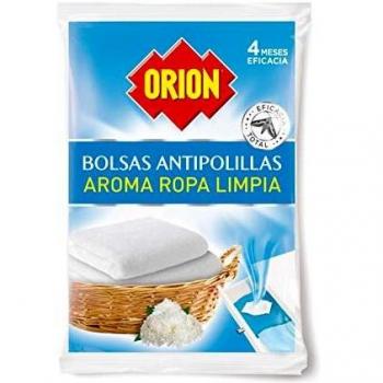 Orion - Bolsas Antipolillas Sin Naftalina con Aroma a Ropa Limpia - Bolsa de 20 Unidades