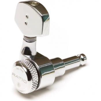 Graph Tech PRL8311C0 3x3 Locking Ratio Electric Mechanicals with Chrome Contemporary Buttons