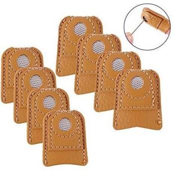 nobrand 8 Piezas Dedal de Cuero Dedal de Monedas Coser Dedal Protector de Dedo Dedales de Costura para los Accesorios Artesanías Herramientas de Costura DIY
