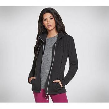 Skechers Women's Go Snuggle Black Zip-Up Sweat Jacket Size S