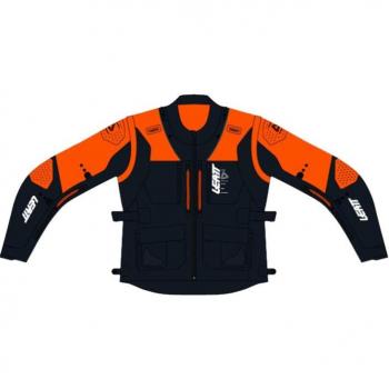 Leatt Chaqueta de Enduro Moto 5.5 Naranja y Negro, 2023, Talla S, características: resistente al agua, ventilación optimizada, protección contra impactos, ajuste ergonómico, material ligero y transpirable