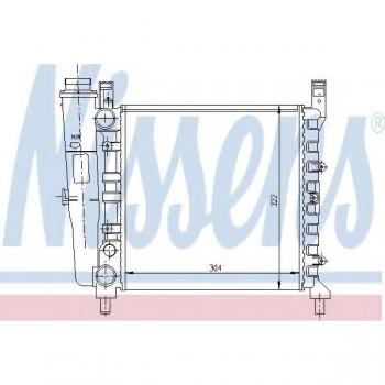 Radiador NISSENS 61930 para refrigeración del motor, compatible con vehículos específicos, fabricado en aluminio y plástico, diseño optimizado para una mejor disipación del calor, fácil instalación y alta durabilidad