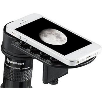 Bresser Deluxe de Smartphone Adaptador para telescopios y microscopios, Negro