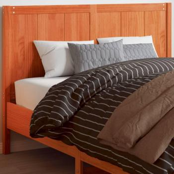 Cabecero de cama madera maciza de pino marrón cera 150 cm vidaXL