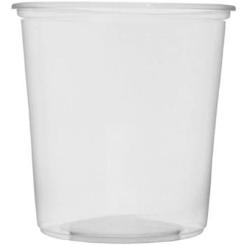 Tarrinas de Plástico Transparente Ecológicas 500ml Ø10,5cm (100 Uds) - Apto Microondas y Congelador