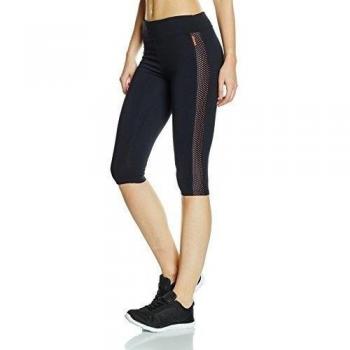 Ginadan 2189_70 - Pantalones pirata para mujer, color negro / fucsia neón, talla M