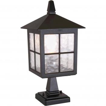 Baliza de pedestal exterior Elstead Winchester BL25, ligera, negra, IP43, E27