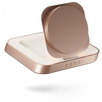 Cargador Inalámbrico de Noche Zens MagSafe y Qi 15W para iPhone/AirPods con Adaptador de Corriente de 20W y Cable Integrado de 1,5 m - Cobre