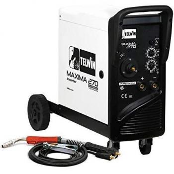 SOLDADORA MULTIPROCESO TELWIN 816126 MAXIMA 270 - Inverter, capacidad de soldadura MIG/MAG, TIG y electrodo, potencia máxima de 270 A, refrigeración por ventilador, peso ligero