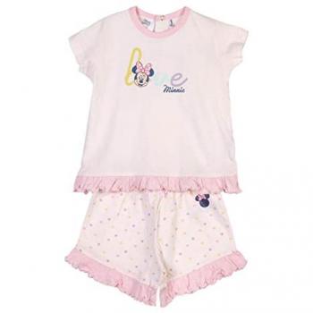 Pijama de Verano Minnie Mouse Rosa 100% Algodón para Niña - Licencia Oficial Disney, 5 Años