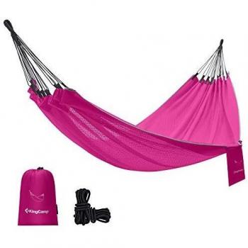 KingCamp Hamaca Jardin Doble Ultraligera Hamaca Colgante Transpirable en Seda de Hielo 320 × 150cm Hamaca de Camping para 2 Personas Carga 200 kg para Patio Trasero Camping Viajes Playa al Aire Libre