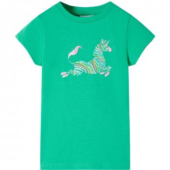 Camiseta infantil verde neón 140