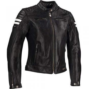Segura Chaqueta moto LADY STRIPE Negro/Blanco, Negro/Blanco, 44