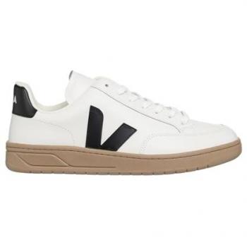 Zapatillas Veja V-12 para Hombre, Talla 45, Color Blanco/Negro