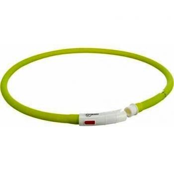 Collar Luminoso USB Trixie de Silicona para Perros XS-XL, 70 cm/Ø 10 mm, Verde