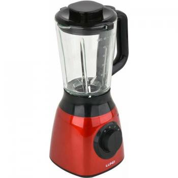 Licuadora Yato 600W Roja de Vidrio y Acero Inoxidable, Fácil de Usar y Limpiar