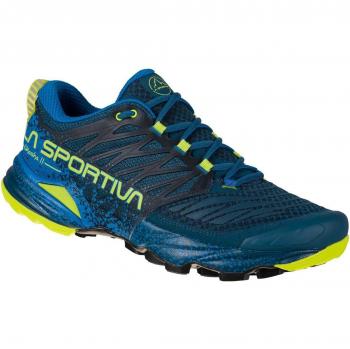 Zapatillas trail running de hombre La Sportiva Akasha II azul amarillo - Talla 40