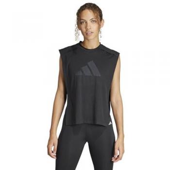 Camiseta sin Mangas adidas Power Performance Logo Grande Negro Mujer - Talla S