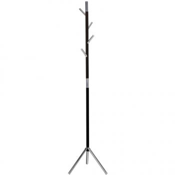 Perchero de pie con ganchos Linair cromado 180 cm V-part Negro