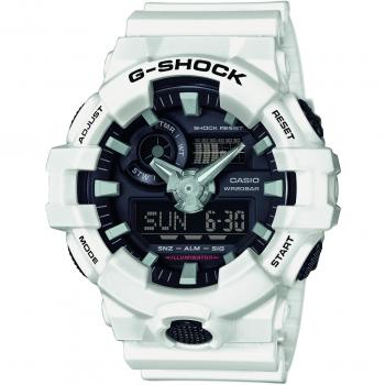 Reloj de Pulsera Masculino Casio G-Shock GA-700 Cuarzo Blanco Analógico-Digital 53 mm